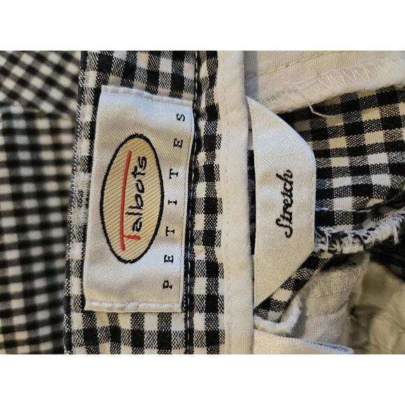 Talbots Size 8 Petite black & white check capri pants - Picture 3 of 5
